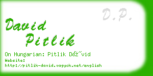 david pitlik business card